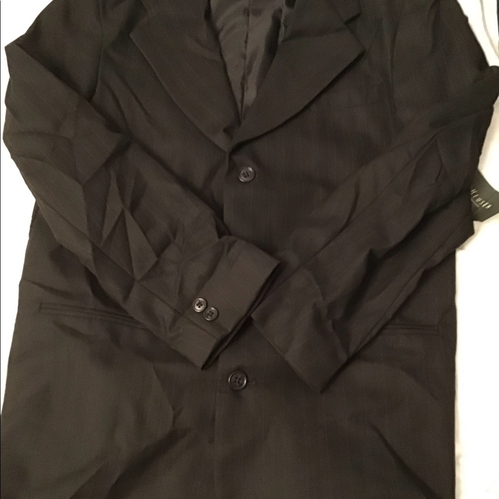 Boys Black pin striped suit size 20